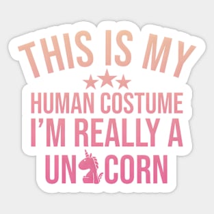 Funny Undercover Unicorn: Secretly Mythical. Gift for unicorn lovers. Sticker